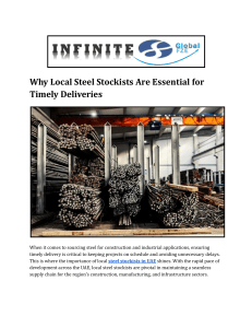 Why Local Steel Stockists Are Essential for Timely Deliveries