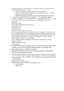 Manufacturing Processes Problem Set