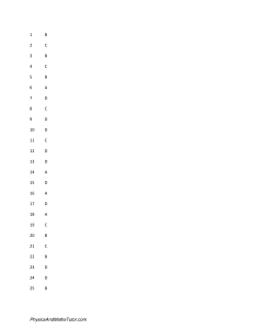 Multiple Choice Answer Key