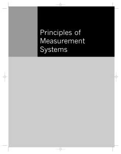 Principles of Measurement Systems