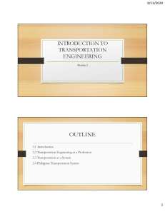 Introduction to Transportation Engineering