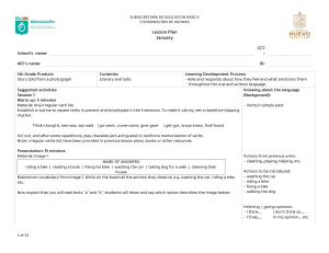 4th Grade English Lesson Plan: Irregular Verbs & Vocabulary