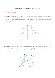 Vector Calculus: Vector Fields, Line Integrals, Green's Theorem