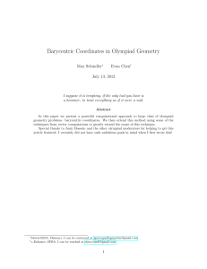 Barycentric Coordinates in Olympiad Geometry