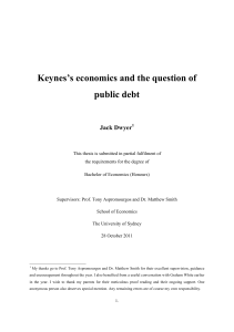 Keynesian Economics & Public Debt: A Thesis