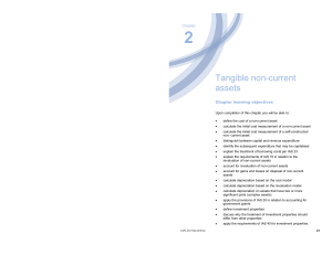 Tangible Non-Current Assets: Cost, Depreciation, Revaluation