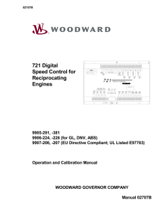 Woodward 721 Digital Speed Control Manual