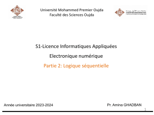 Logique séquentielle: Électronique numérique