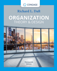 Organization Theory & Design Textbook by Richard L. Daft