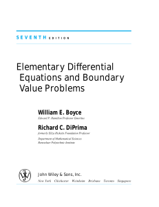 Elementary Differential Equations Textbook