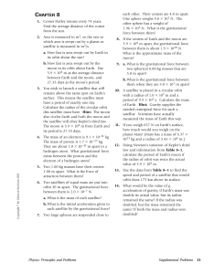 Physics Gravitation Worksheet: Problems & Solutions