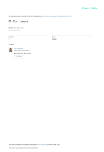 M-Commerce Chapter: Mobile Commerce Business Models & Apps