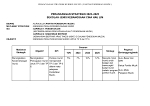 Rencana Strategis Kurikulum Pendidikan Musik