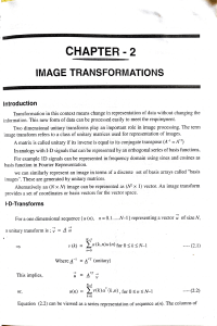 Image Transformations: Unitary & Fourier Transforms