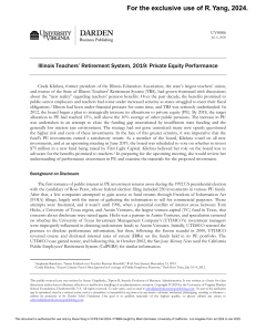 Illinois Teachers' Retirement System Case Study