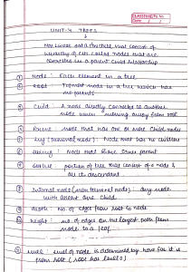 Tree Data Structure Notes