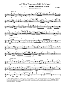 Flute Audition Music for Middle School