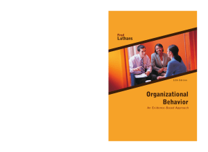 Organizational Behavior Textbook: Evidence-Based Approach