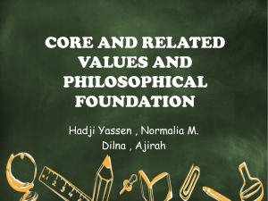 Core Values & Philosophical Foundations Presentation