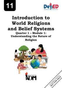 World Religions Module: Understanding Religion