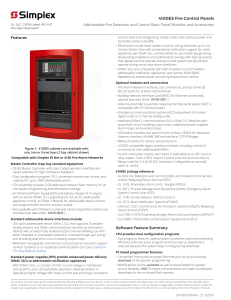 4100ES Fire Control Panel Datasheet