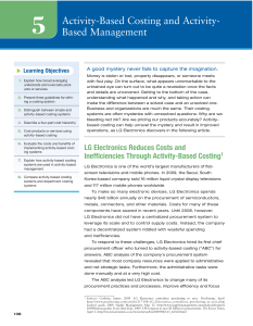 Activity-Based Costing & Management