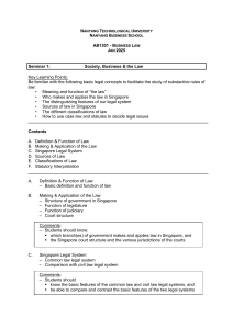 AB1301 Business Law Syllabus: Society, Business & Law