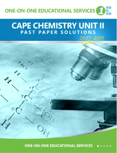 CAPE Chemistry Unit II Past Paper Solutions 2007-2015