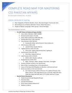 CSS Pakistan Affairs Roadmap: Mastering Key Topics