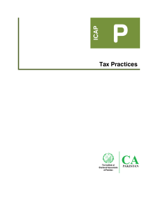 Tax Practices Coursebook: Pakistan Taxation System