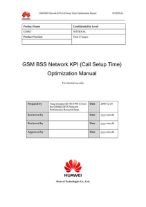 GSM BSS Network KPI Optimization Manual