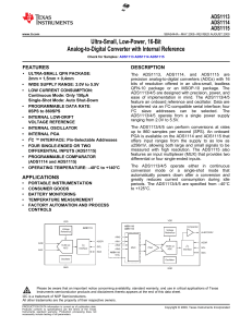 ADS1113/4/5 16-Bit ADC Datasheet