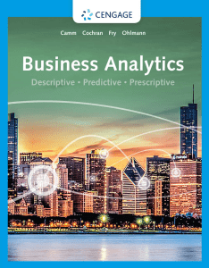 Business Analytics Textbook: Descriptive, Predictive, Prescriptive