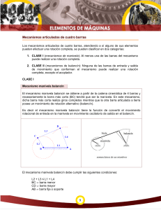 Mecanismos articulados de cuatro barras