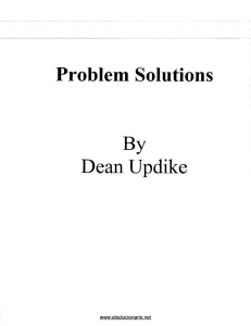 Problem Solutions by Dean Updike