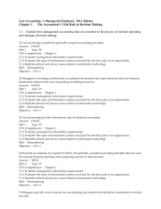 Cost Accounting: Decision Making