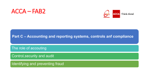 ACCA FAB2: Accounting, Controls, and Compliance