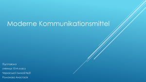 Moderne Kommunikationsmittel Präsentation