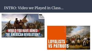 American Revolution Perspectives Resource