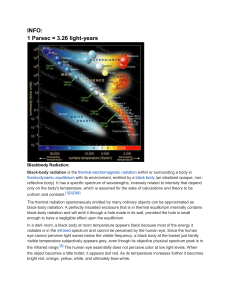 Astrophysics: Blackbody Radiation & Stellar Evolution