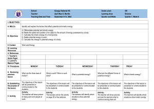 Science Lesson Plan: Work & Energy