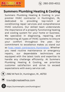 Summers Plumbing HVAC Huntington, IN