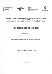 Inspeção de Equipamentos: Processamento Químico