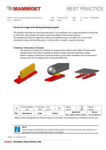 Cargo Lashing Forces Guideline