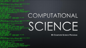 Computational Science Overview