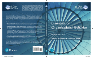 Essentials of Organizational Behavior Textbook