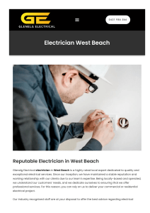 Electrician West Beach | Glenelg Electrical Services