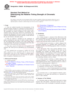 ASTM D4838: Tinting Strength of Chromatic Paints Test