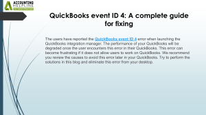 QuickBooks Event ID 4: Fix Guide