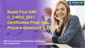 Boost Your SAP C_C4H32_2411 Certification Prep: Top Practice Questions & Tips